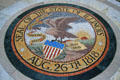 Mosaic seal of State of Illinois in State Memorial. Vicksburg, MS.