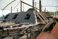 Form of USS Cairo assembled from parts dredged from Mississippi River. Vicksburg, MS.