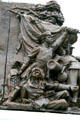 Battle scene sculpted on Mississippi State Memorial. Vicksburg, MS.