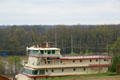 Workboat Mississippi of River Commission docked at Vicksburg. Vicksburg, MS.