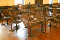 Swivel jury chairs in Old Court House Museum. Vicksburg, MS.