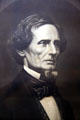 Etching of Jefferson Davis in Old Court House Museum. Vicksburg, MS.