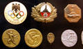 Nazi pins from 1936 Olympics at Armed Forces Museum. Hattiesburg, MS.