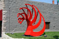Red Shift Rocker sculpture by Richard Swanson at Holter Museum of Art. Helena, MT