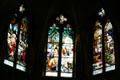 Stained glass windows of Cathedral of Saint Helena. Helena, MT.