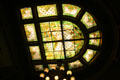 Stained glass ceiling of Old State Supreme Court at Montana State Capitol. Helena, MT.