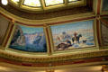 Historic murals in Old State Supreme Court at Montana State Capitol. Helena, MT.