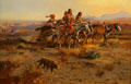 Moving Out painting by Charles Marion Russell at Montana Historical Society museum. Helena, MT.