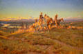 Men of the Open Range painting by Charles Marion Russell at Montana Historical Society museum. Helena, MT.