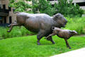 Sculpted bison portray great strength at One First National Center. Omaha, NE.