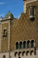 Moorish-style brickwork of Rose Theater. Omaha, NE.