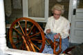Demonstration of spinning wheel at Warp Pioneer Village. Minden, NE.