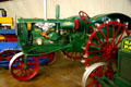 Oliver gasoline tractor which rode on steel lugs to keep from compressing ground at Warp Pioneer Village. Minden, NE.