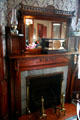 Parlor fireplace at Mansion on the Hill. Ogallala, NE.