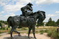 Statue of cowboy Trail Boss by Robert Summers on Boot Hill Cemetery. Ogallala, NE.