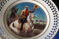 China plate with scene of Buffalo Bill show in London at Scout's Rest. North Platte, NE.