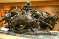 Stampede bronze sculpture by Frederic Remington at Lincoln County Historical Museum. North Platte, NE.