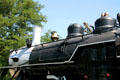 Bells atop Union Pacific steam locomotive #480 in North Platte Memorial Park. North Platte, NE.