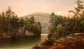 Harbor Island, Lake George, NY painting by David Johnson of New York at Currier Museum of Art. Manchester, NH.