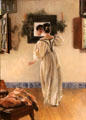 Knock at the Door painting by Laura Alma-Tadema of London, England at Currier Museum of Art. Manchester, NH.