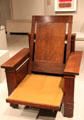 Reclining armchair for Zimmerman House by Frank Lloyd Wright at Currier Museum of Art. Manchester, NH.
