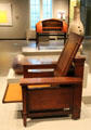 Reclining armchair for Zimmerman House by Frank Lloyd Wright at Currier Museum of Art. Manchester, NH.