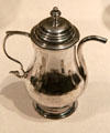 Silver covered spout cup by Samuel Edwards of Boston, MA at Currier Museum of Art. Manchester, NH.