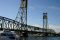 Memorial lift Bridge over Piscataqua River in closed position. Portsmouth, NH