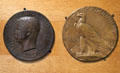 Theodore Roosevelt medal & American Eagle coin by Augustus Saint-Gaudens at Saint-Gaudens NHS. Cornish, NH.