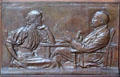 The Howells, William Dean & daughter Mildred, bronze portrait relief by Augustus Saint-Gaudens at Saint-Gaudens NHS. Cornish, NH.