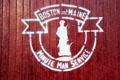 Boston & Maine logo at New England Transportation Institute & Museum. White River Junction, NH