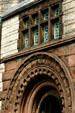 Arch detail of Alexander Hall on Princeton campus. Princeton, NJ.