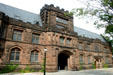 East facade of Gothic East Pyne Hall. Princeton, NJ.