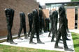 20 Big Figures sculpture group by Magdalena Abakanowicz in front of Princeton University Art Museum in McCormick Hall. Princeton, NJ.