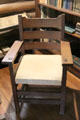Arts & Crafts arm chair at Stickley Museum at Craftsman Farms. Morris Plains, NJ.