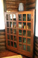 Oak corner cabinet by Craftsman Workshops of Eastwood, NY at Stickley Museum at Craftsman Farms. Morris Plains, NJ.