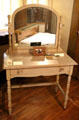 Painted wood Chromewald dressing table with mirror by Craftsman Workshops of Eastwood, NY at Gustav Stickley Museum at Craftsman Farms. Morris Plains, NJ.