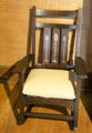 Inlaid Arts & Crafts rocking chair at Stickley Museum at Craftsman Farms. Morris Plains, NJ.