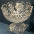 Cut glass bowl by H.P. Sinclaire & Co. of Corning, NY at Museum of American Glass. Milville, NJ.