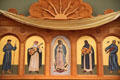 Reredos of St Francis Cathedral with saints by Robert Lentz of the New World. Santa Fe, NM.