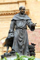St Francis statue at St Francis Cathedral. Santa Fe, NM.