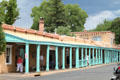 Adobe structure which incorporates pre-1680 elements which remained after the Great Indian Uprising. Santa Fe, NM.