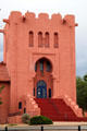 Entrance Tower of Santa Fe Scottish Rite Temple. Santa Fe, NM.