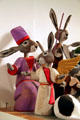 Carved rabbits in Davis Mather Folk Art Gallery. Santa Fe, NM.