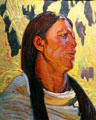 Taos Indian painting by Ernest L. Blumenschein at New Mexico History Museum. Santa Fe, NM.