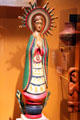 Nuestra Señora de la Luz bulto santo sculpture by Juan Amadeo Sánchez at New Mexico History Museum. Santa Fe, NM.