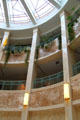 Circular interior balconies in rotunda of New Mexico State Capitol. Santa Fe, NM.