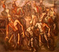Koshare, Santo Domingo pastel by Howard Cook in NM State Capitol Art Collection. Santa Fe, NM.