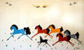 My Wild Horses painting by Pop Chalee in NM State Capitol Art Collection. Santa Fe, NM.