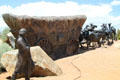 Journey's End sculpture by Renaldo "Sonny" Rivera & landscape architect Richard Borkovetz. Santa Fe, NM.